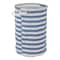DII® Round Stripes PE-Coated Cotton Polyester Laundry Hamper
